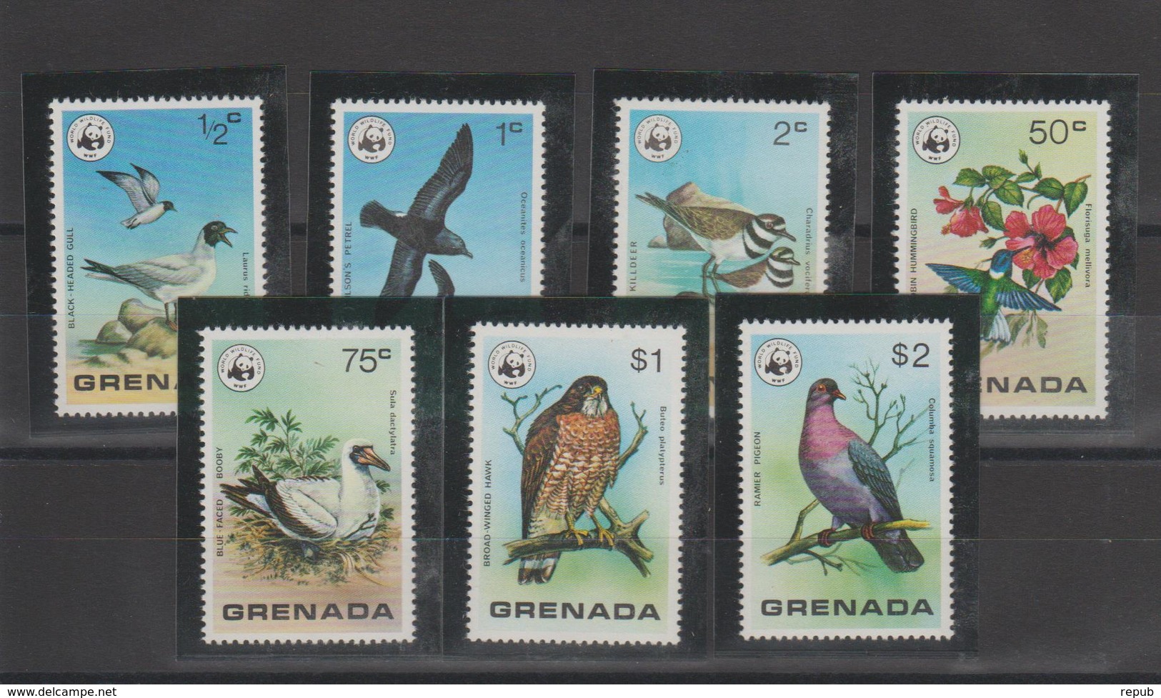 Grenada 1978 Oiseaux 790-96 7 Val ** MMH - Grenade (1974-...)