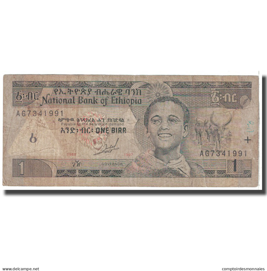 Billet, Éthiopie, 1 Birr, 1997, KM:46a, B - Ethiopia