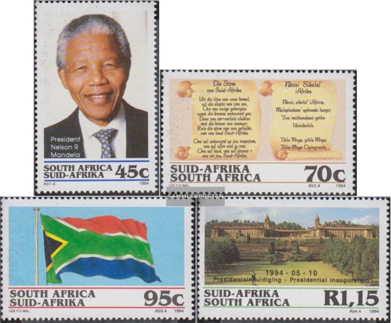 Südafrika 926-929 (completa Edizione) First Day Cover 1994 Presidente Mandela - FDC