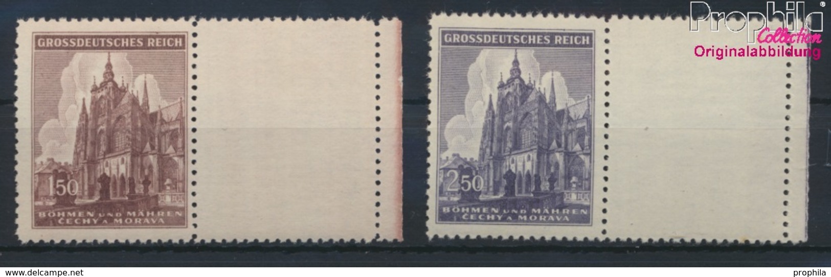 Böhmen Und Mähren 140LW-141LW Mit Leerfeld (kompl.Ausg.) Postfrisch 1944 Veits-Dom (9254978 - Ungebraucht