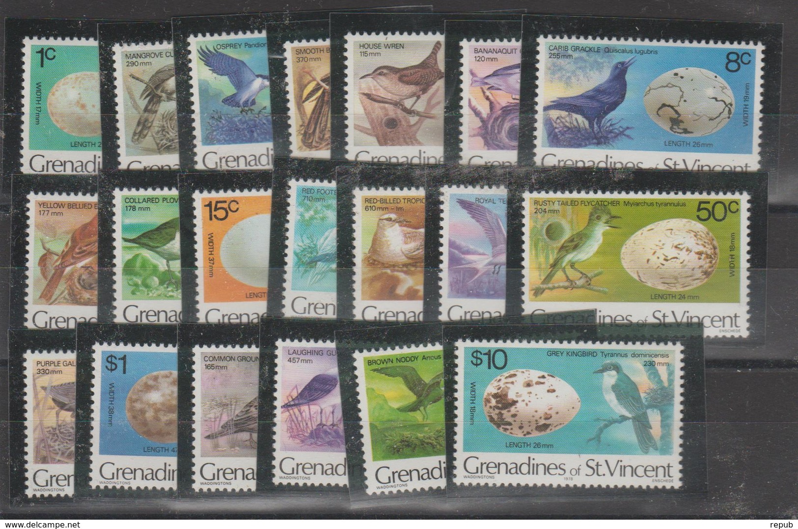 Saint Vincent Et Grenadines 1978 Oiseaux 122-41 20 Val ** MMH - St.Vincent & Grenadines