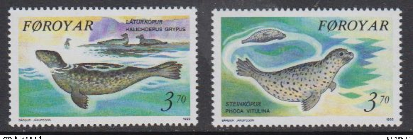 Faroe Islands 1992 Seals 2v ** Mnh (41314D) - Faeroër