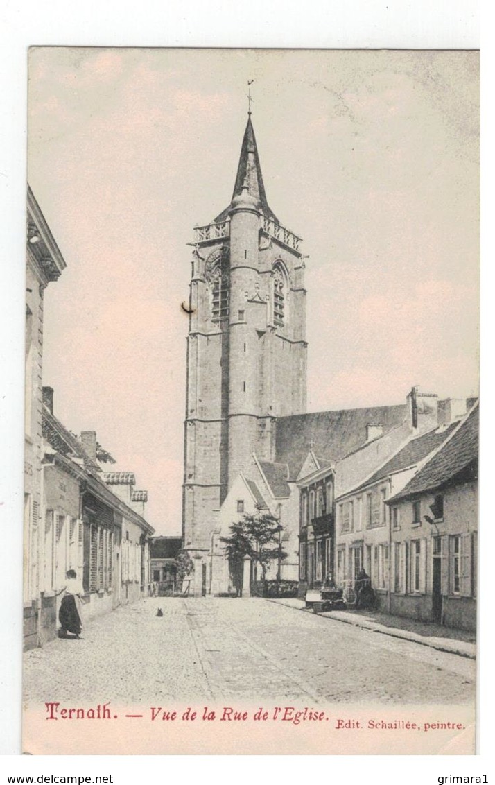 Ternath. - Vue De La Rue De L'Eglise. - Ternat