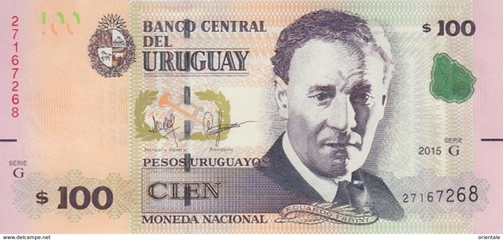 URUGUAY P. 95 100 P 2015 UNC - Uruguay