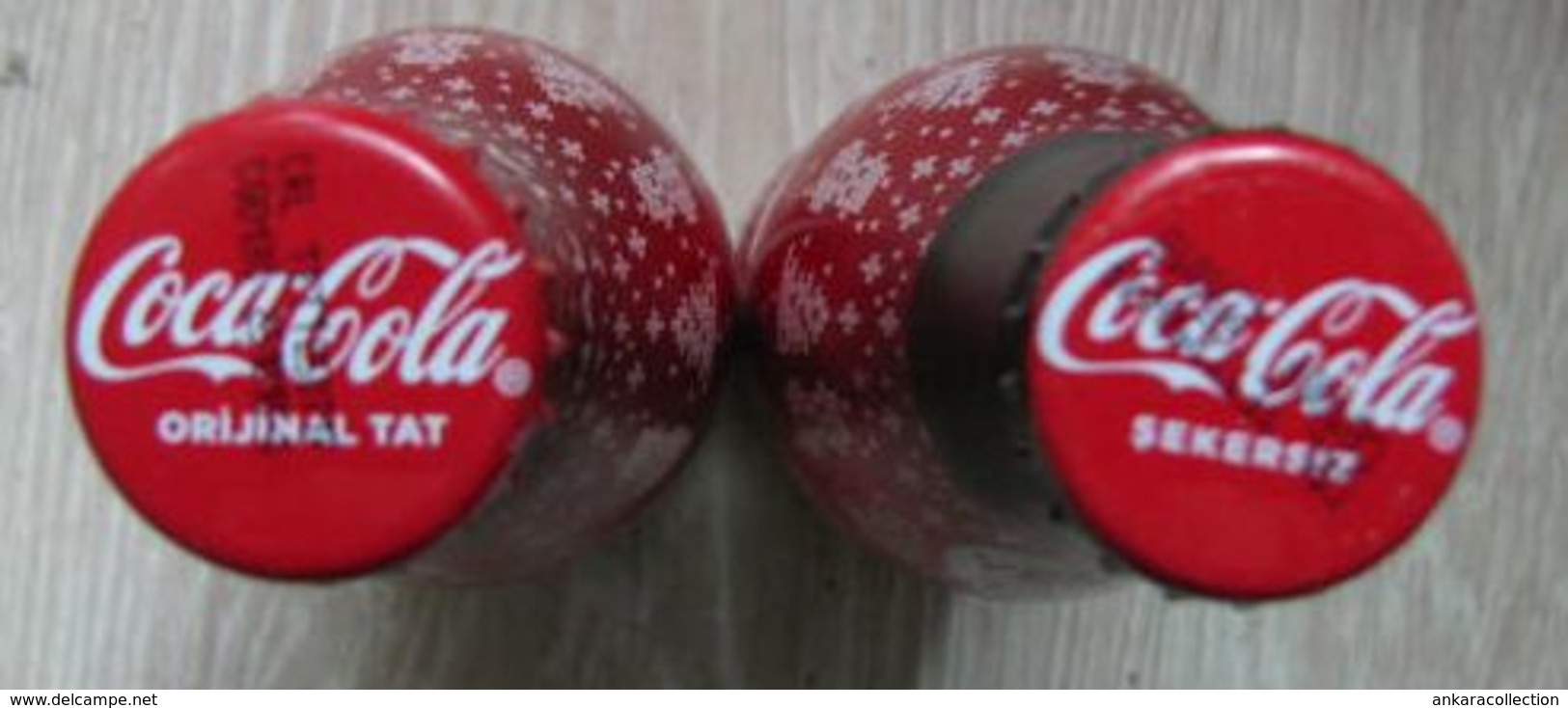 AC - COCA COLA 2018 NEW YEAR ALUMINUM EMPTY BOTTLES & CROWN CAPS COCA COLA - ORIGINAL TASTE COCA COLA - SUGARLESS - Bottles