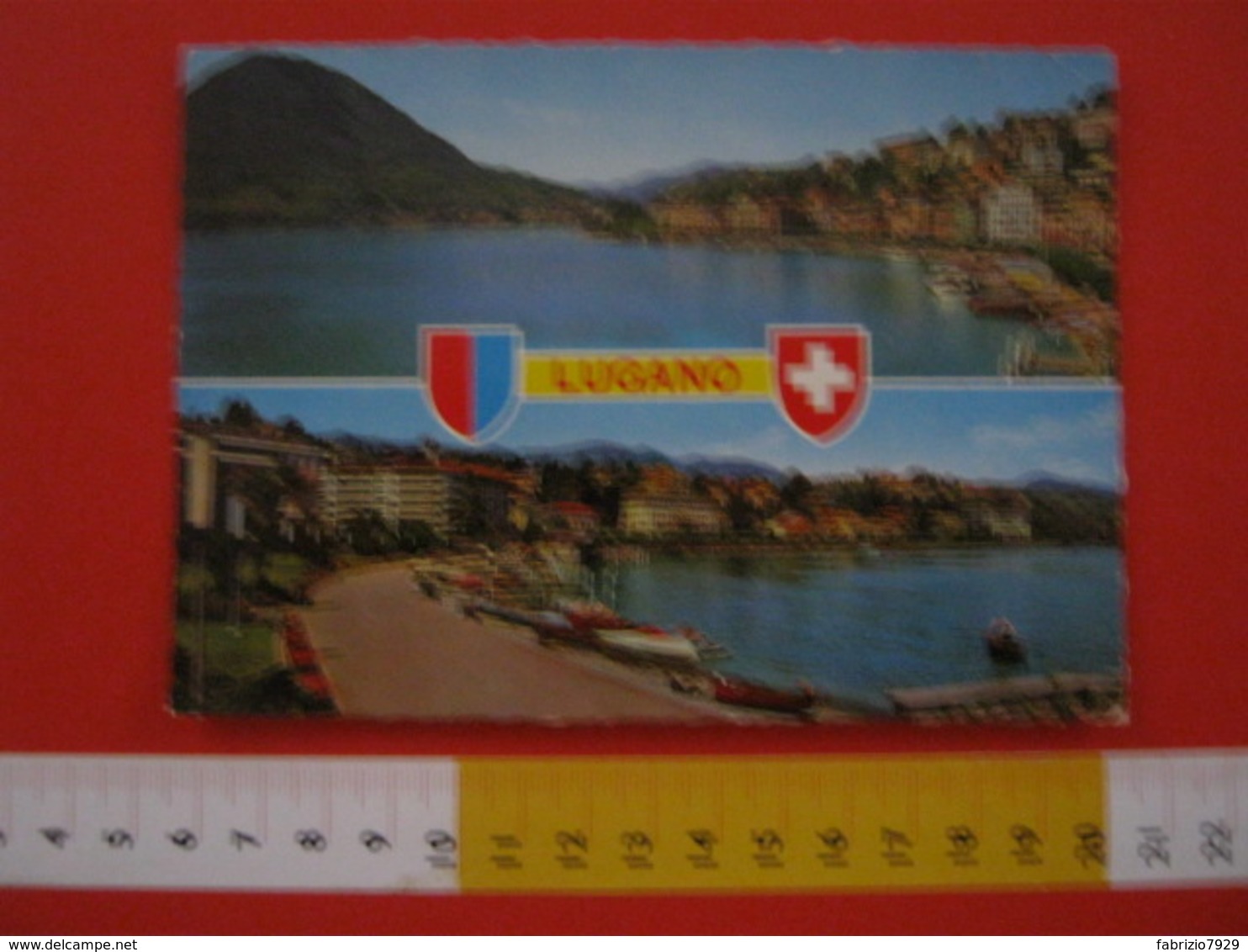 L1 SVIZZERA HELVETIA 1966 LUGANO STAZIONE PREVENITE INCENDI FORESTE FIAMMIFERO SIGARETTA MOZZICONE FUOCO FIRE CARD LAGO - Protezione Dell'Ambiente & Clima