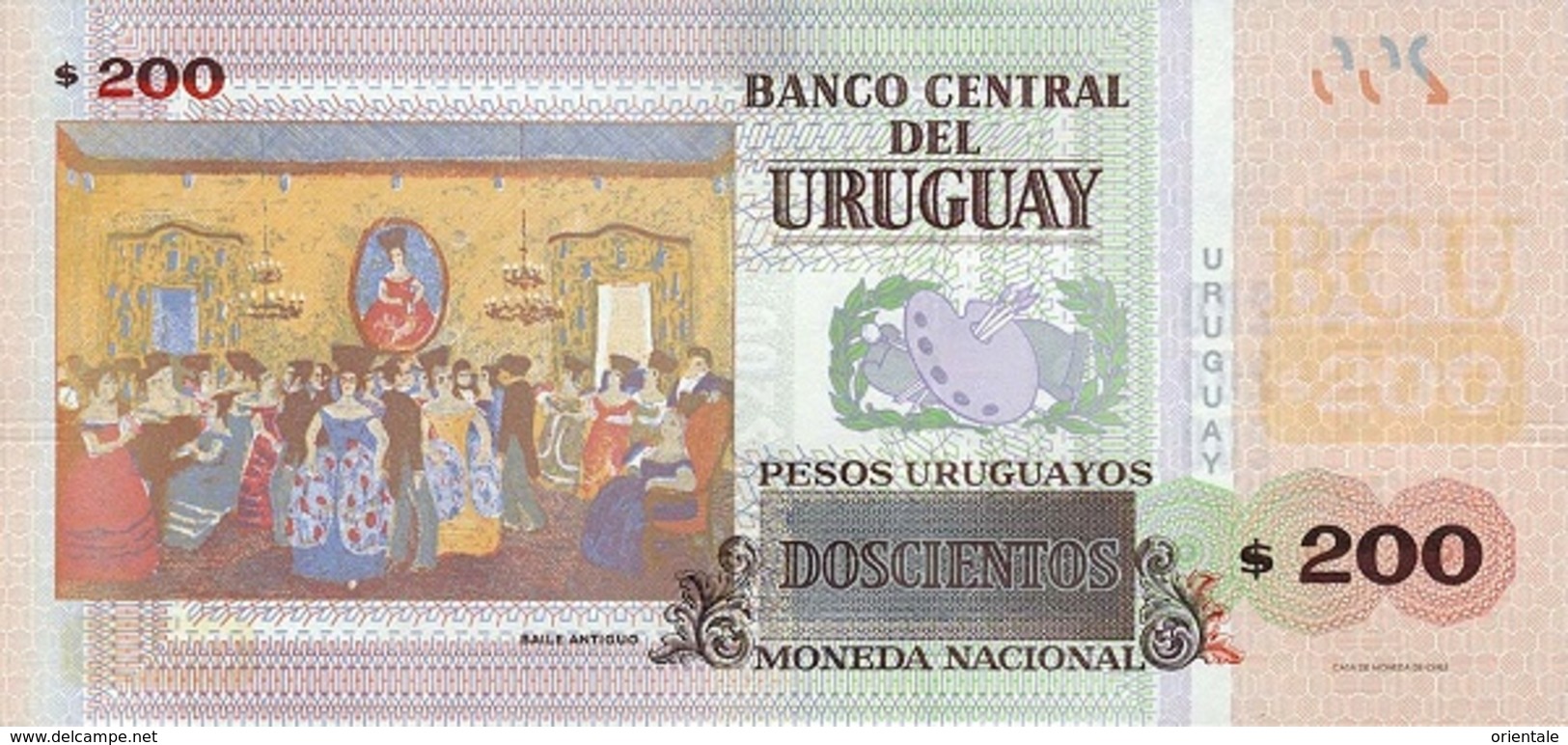 URUGUAY P. 96 200 P 2015 UNC - Uruguay