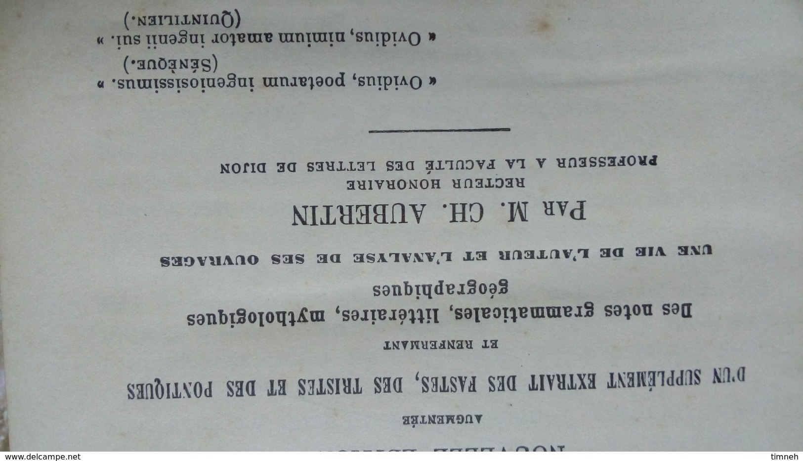 1897 - SELECTAE FABULAE METAMORPHOSEON OVIDII NASONIS - NOUVELLE EDITION BELIN - TEXTE EN LATIN & notes en français