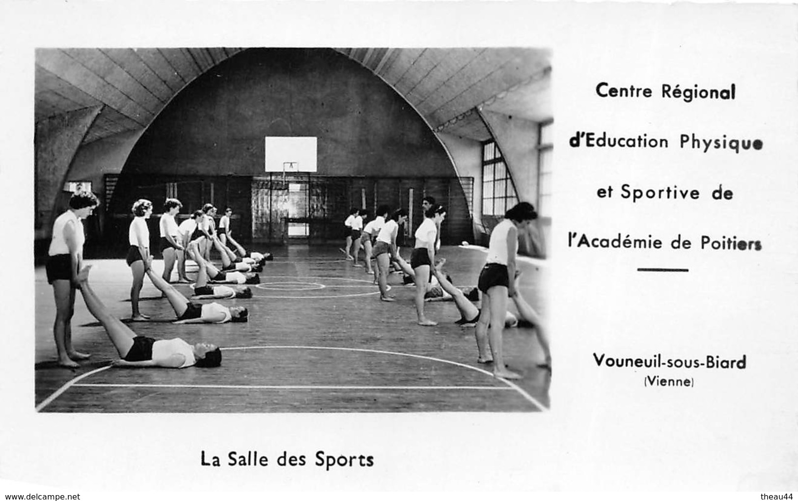 VOUNEUIL-sous-BIARD - Mini-Carte Du Centre Régional D'Education Physique Et Sportive De L'Académie De Poitiers - Sport - Vouneuil Sous Biard