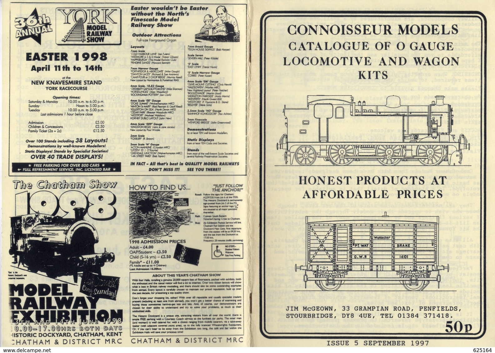 Catalogue CONNOISSEUR MODELS 1997 O Gauge Kits Locomotive & Wagon - Inglés