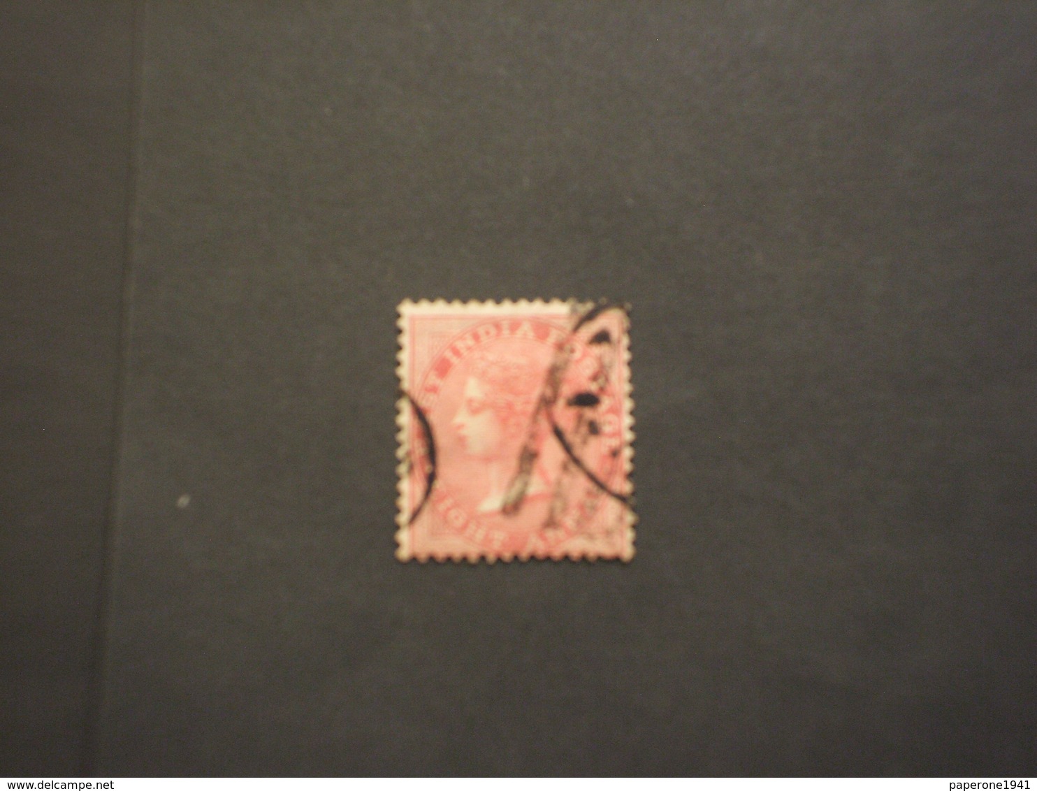 INDIA - 1865/75  REGINA  8 A. - TIMBRATO/USED - 1854 Britse Indische Compagnie