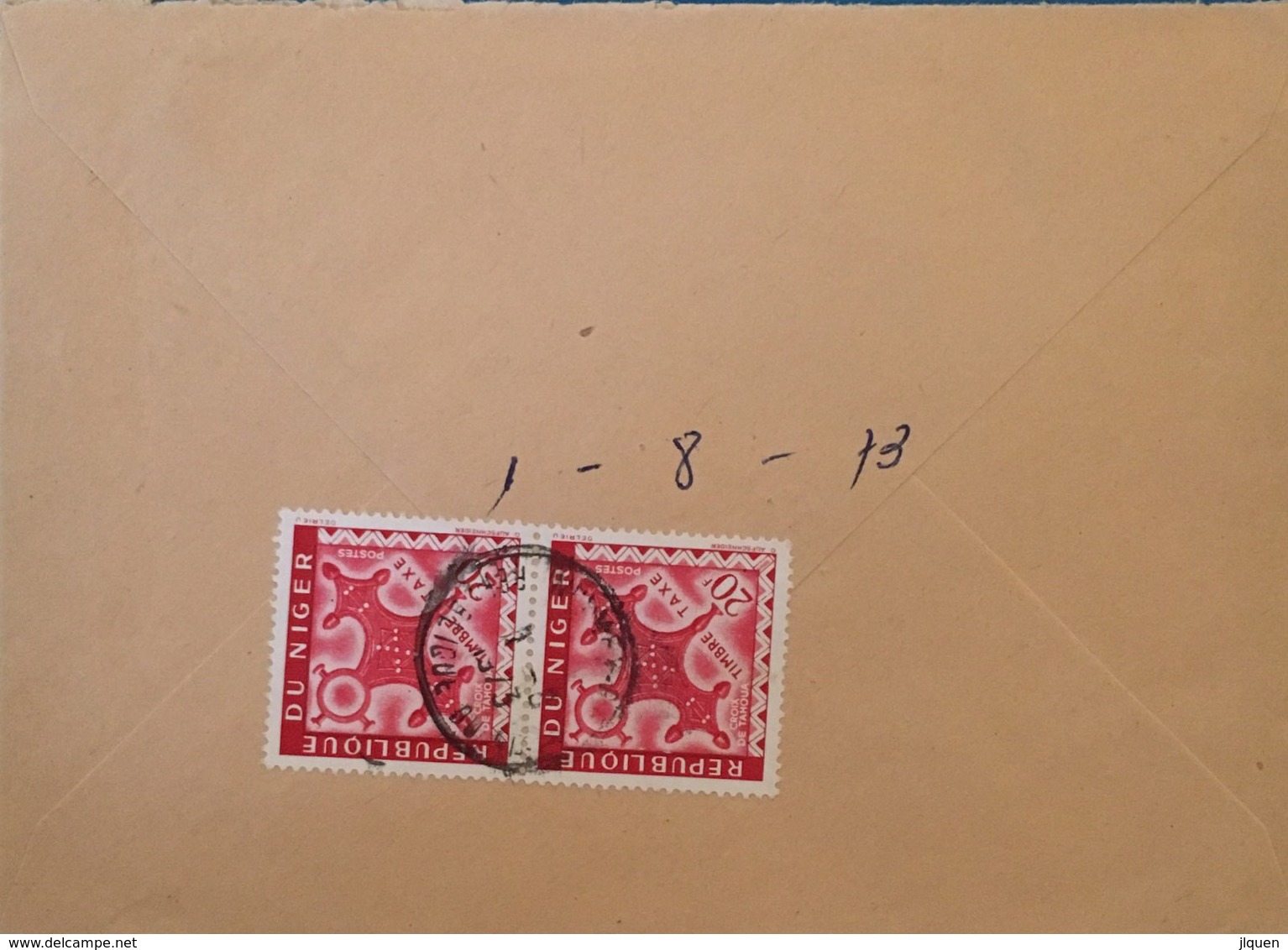 NIGER. Timbres Taxes Losange Sur Courrier De 1973. TRES RAREMENT PROPOSE - Unclassified