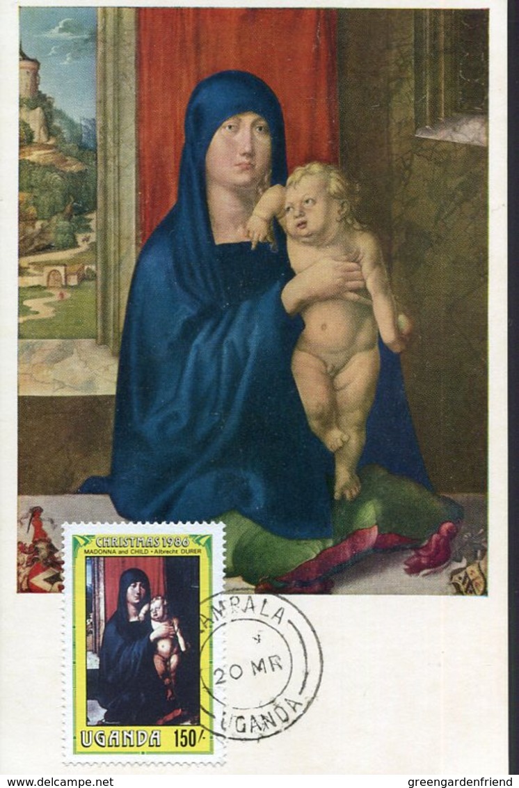 39997 Uganda, Maximum  Showing A Painting Of Albrecht Durer, Madonna And Child, - Autres & Non Classés