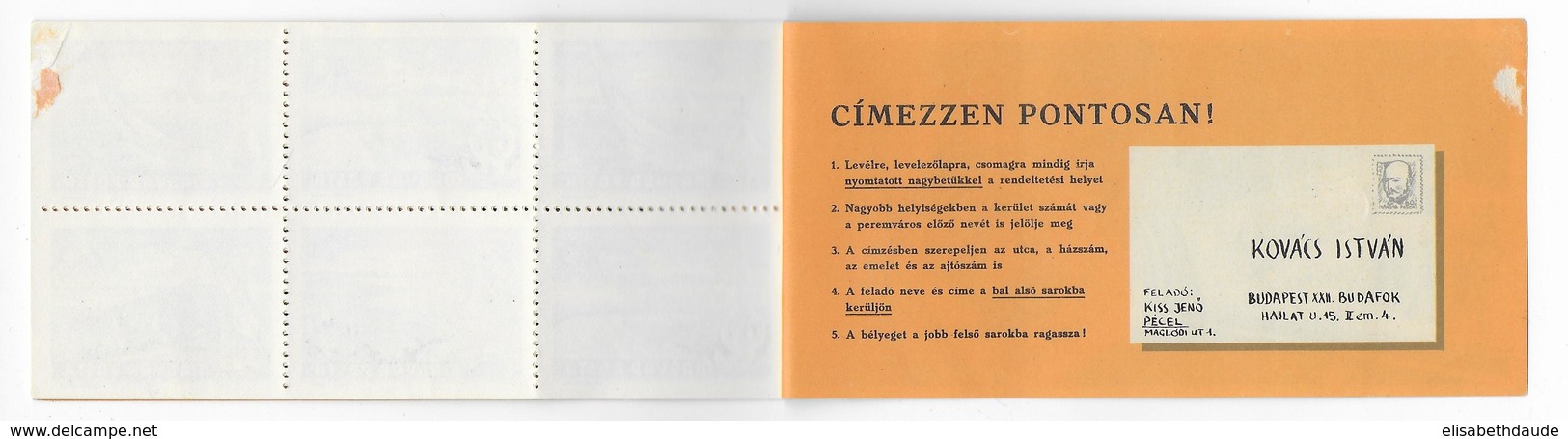 HONGRIE - CARNET De 1969 ** PETITE ADHERENCE EN DERNIERE FEUILLE + PETITS PLIS PEU VISIBLE SUR LA COUVERTURE - Postzegelboekjes