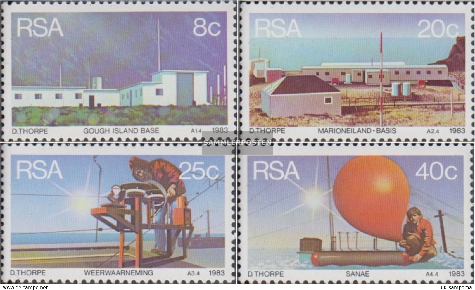 South Africa 626-629 (complete Issue) FDC 1983 Wetterstationen - FDC