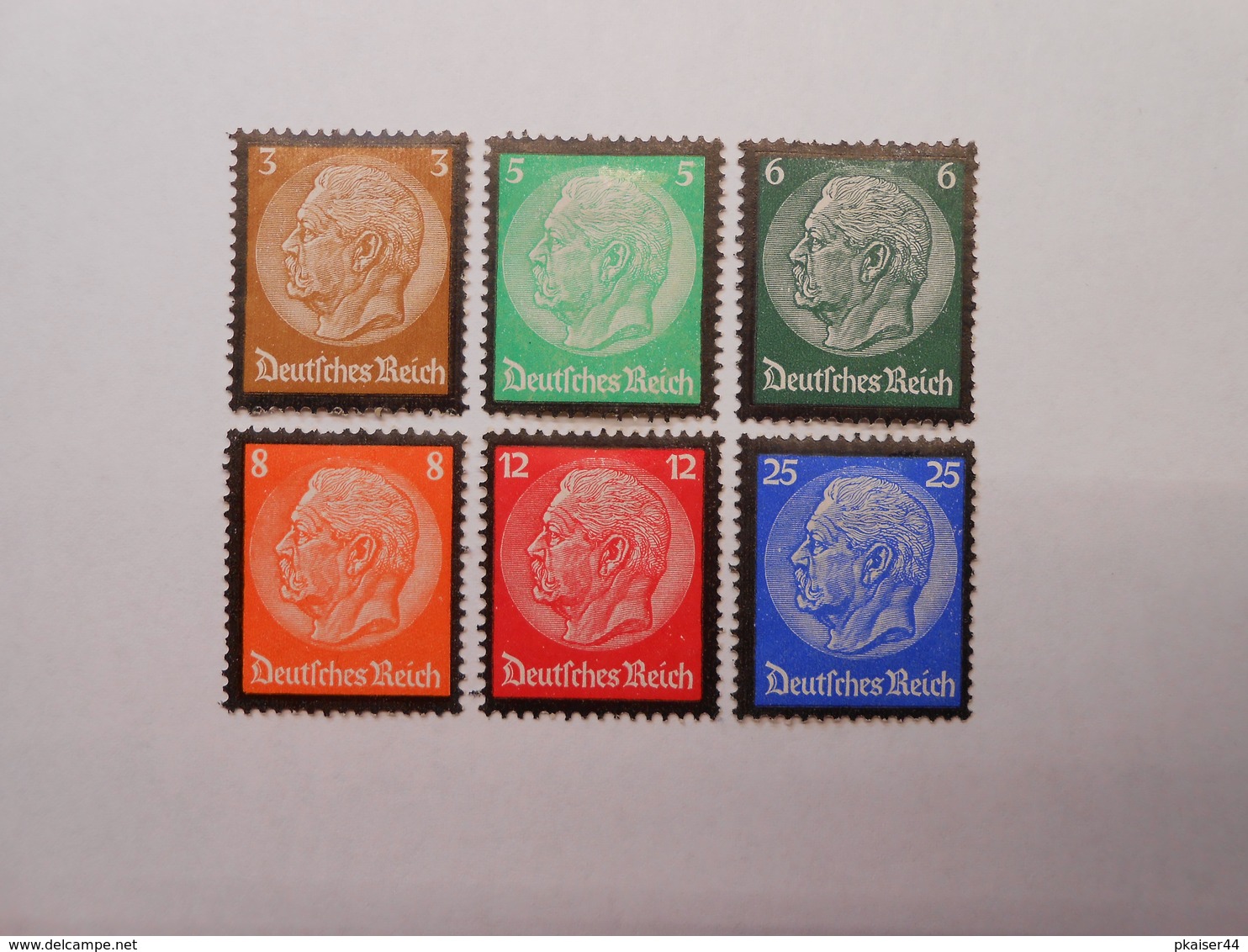 D.R. Mi 548-553  3/5/6/8/12/25Pf*MLH - 1934 - Mi 18,00 € - Unused Stamps