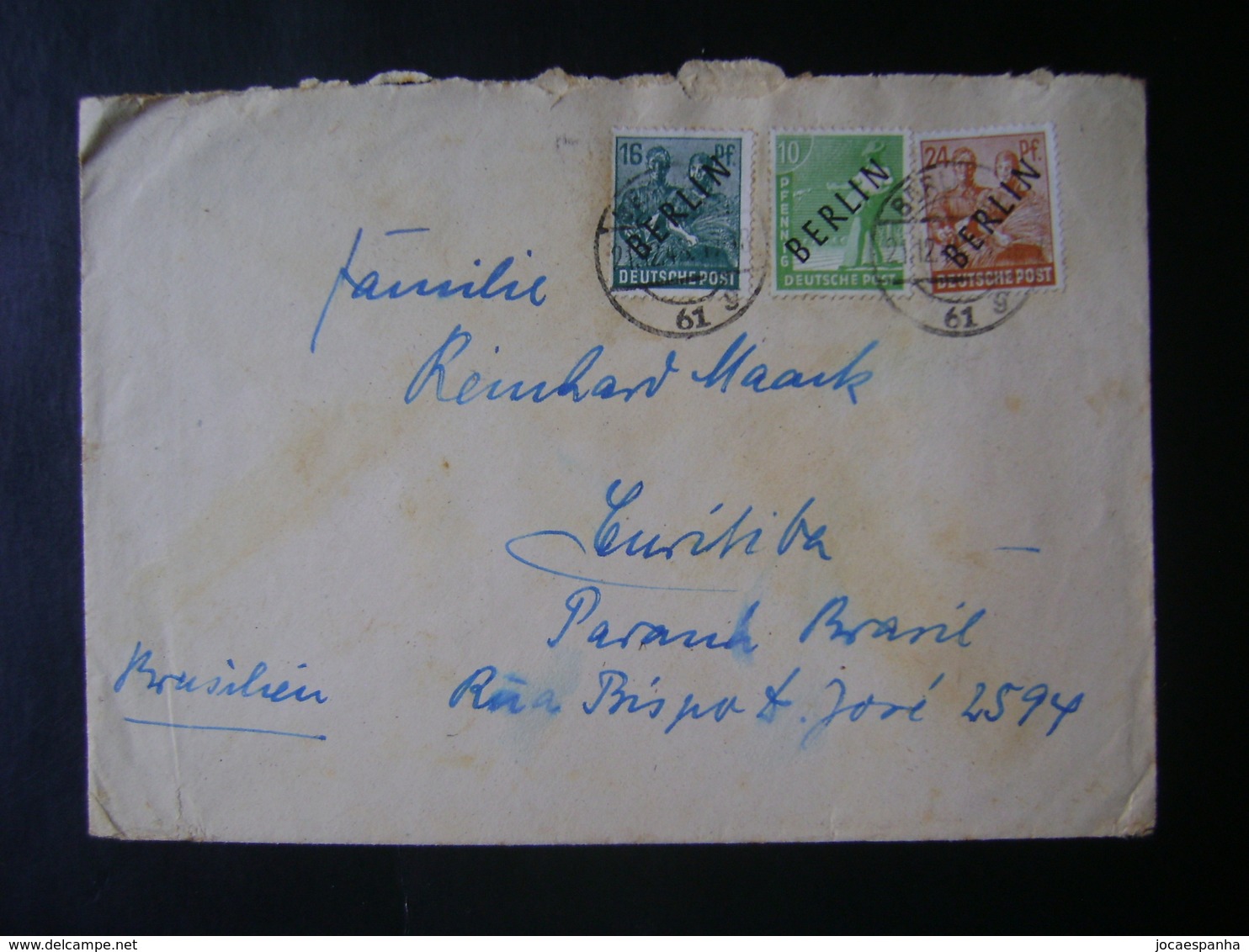 GERMANY (BERLIN) - LETTER SUBMITTED TO CURITIBA (BRAZIL) IN THE STATE - Covers & Documents