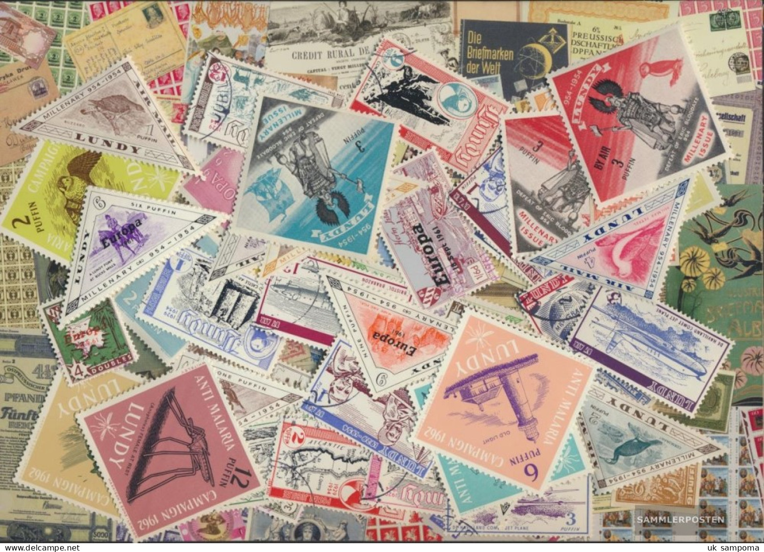 United Kingdom-Lundy 50 Different Stamps - Non Classés