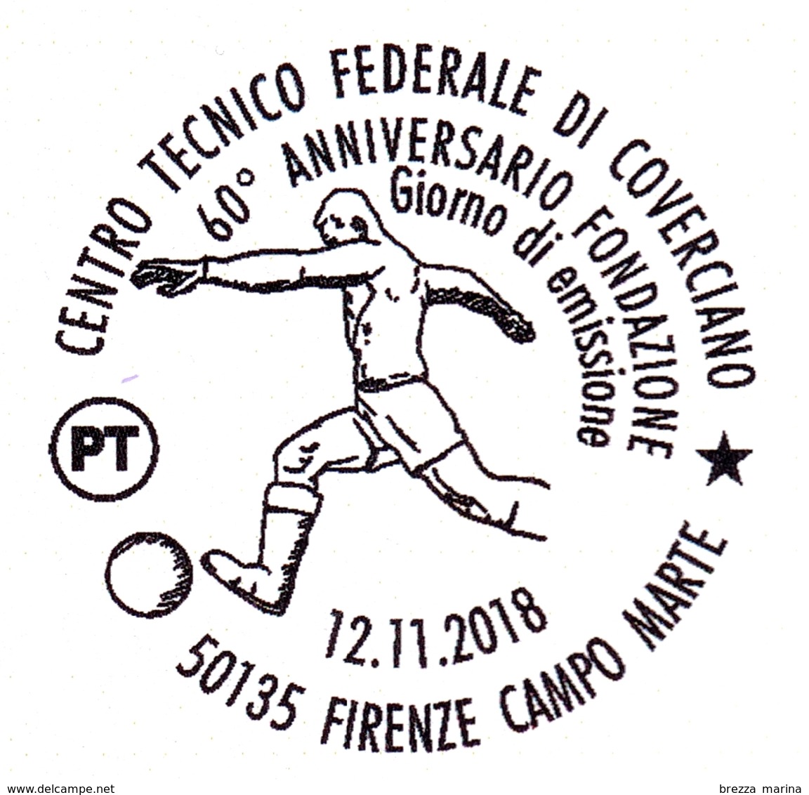 Nuovo - MNH - ITALIA - 2018 - Calcio - 60 Anni Del Centro Di Coverciano (FI) - Calciatore - B  - Alfanumerico - 2011-20:  Nuovi