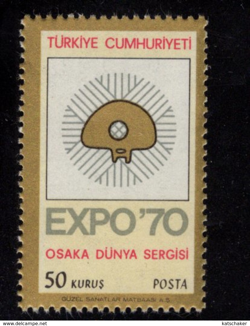 668581477 TURKEY 1970 POSTFRIS MINT NEVER HINGED POSTFRISCH EINWANDFREI SCOTT 1840 TURKISH EXPO 70 OSAKA1818 - Neufs