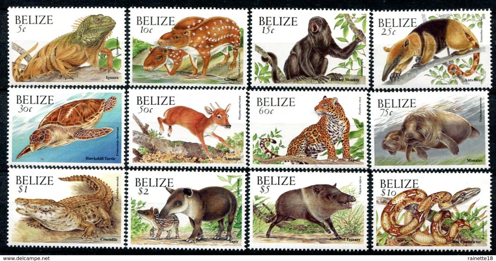 Belize              118/129  **    Faune - Belize (1973-...)