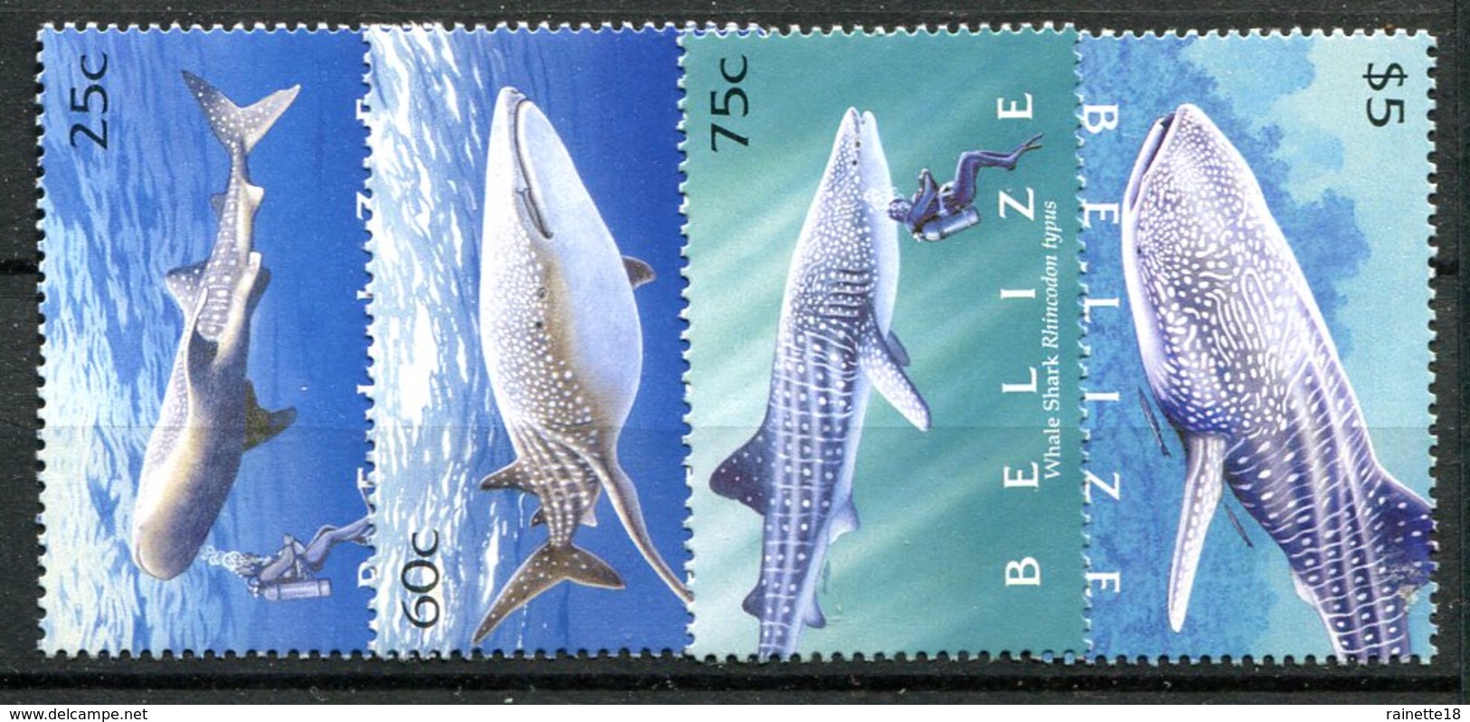 Belize            1173/1176  **  Requins - Belize (1973-...)