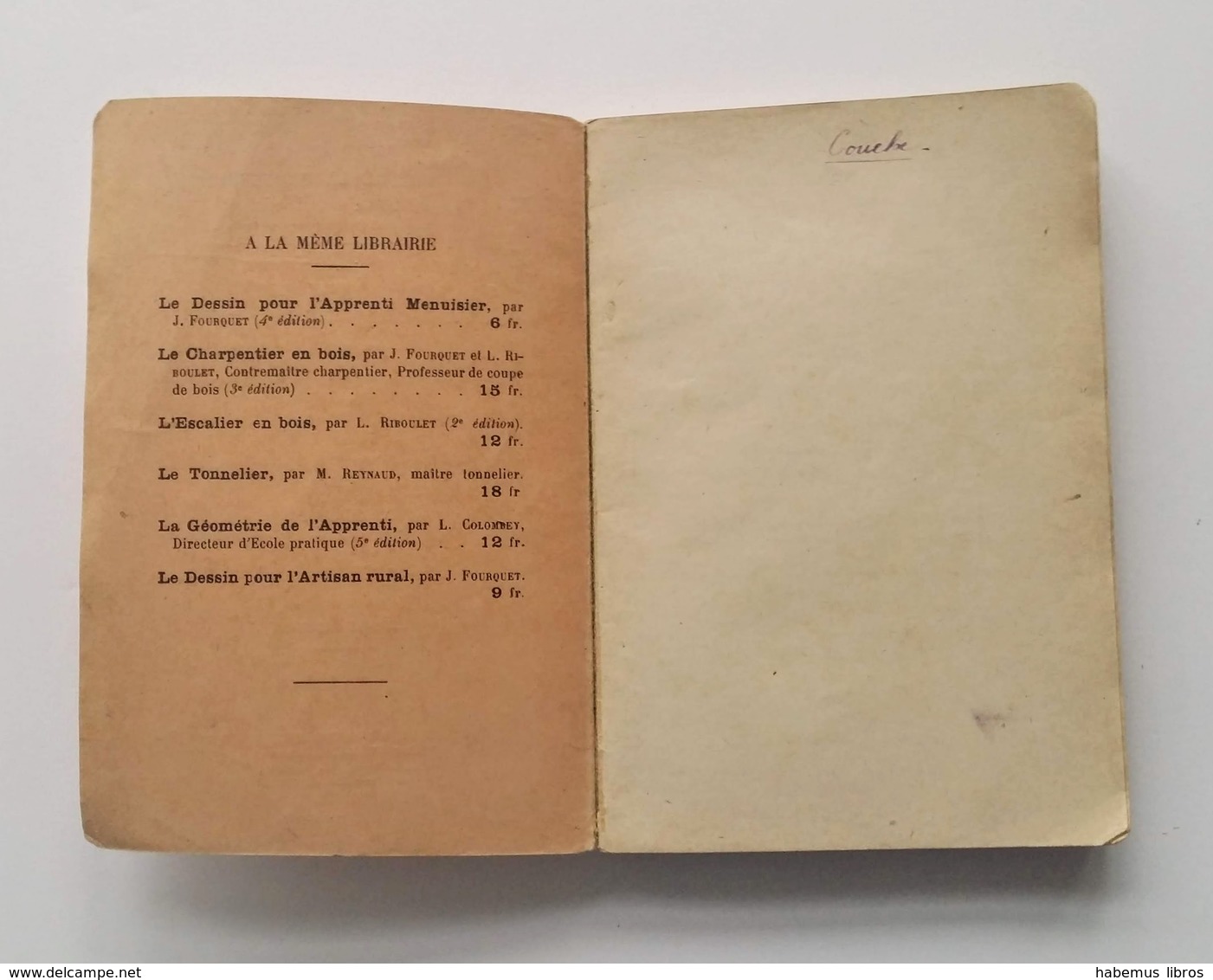 L'apprenti Menuisier / Jean Fourquet ; A. Lemesle. - 6e éd. - Paris : Léon Eyrolle, S.d.  [c.1935] - Bricolage / Technique