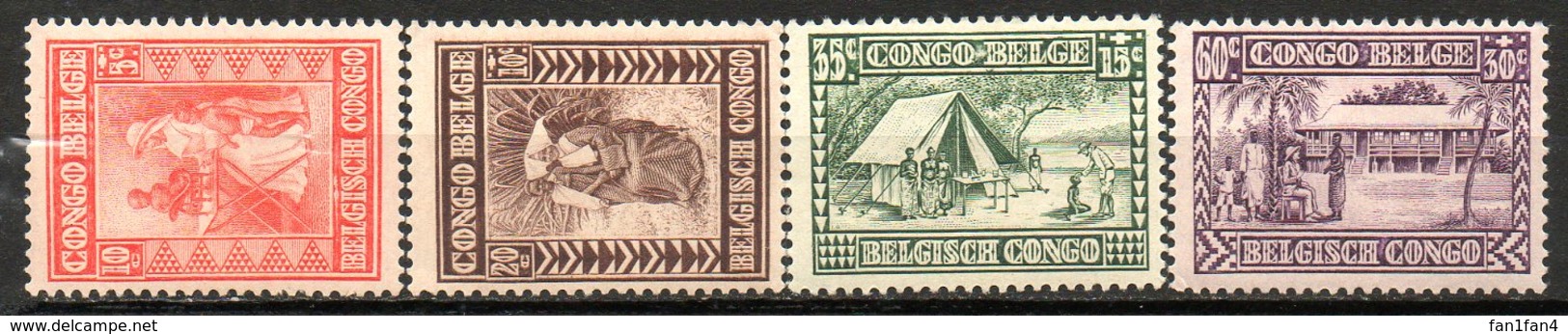 CONGO BELGE - (Colonie Belge) - 1930 - N° 150 à 153 - (Au Profit Des Oeuvres De Protection Des Indigènes) - 1884-1894