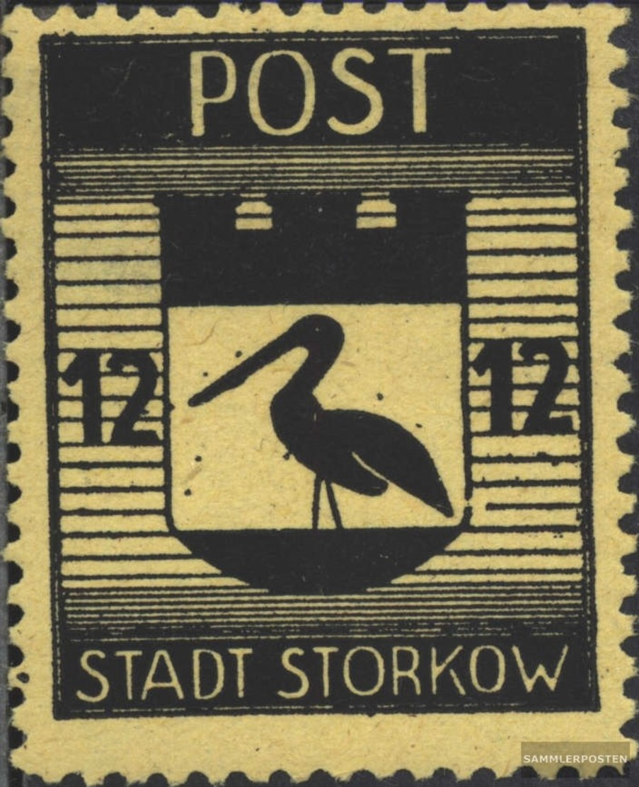 Storkow (Mark) 14A Con Fold 1946 City Arms - Privées & Locales