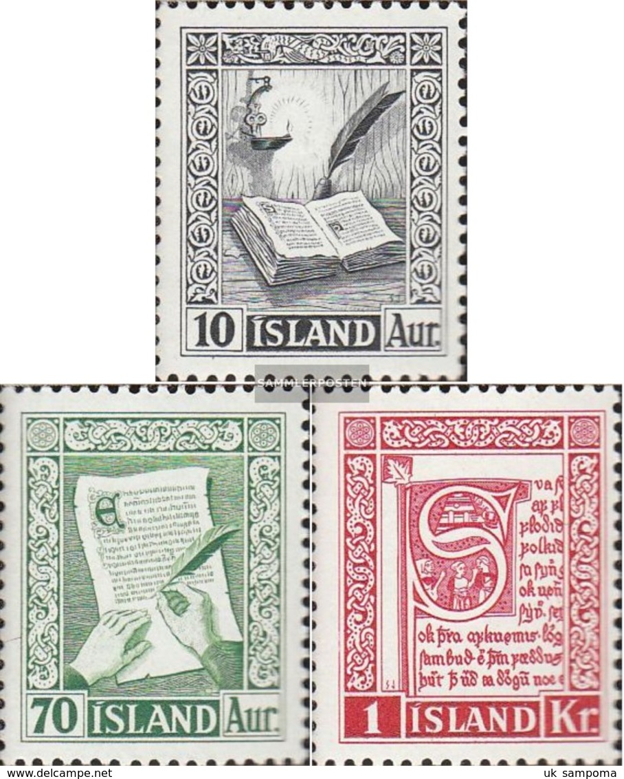 Iceland 287-289 Unmounted Mint / Never Hinged 1953 Old Iceland-Manuskripte - Unused Stamps