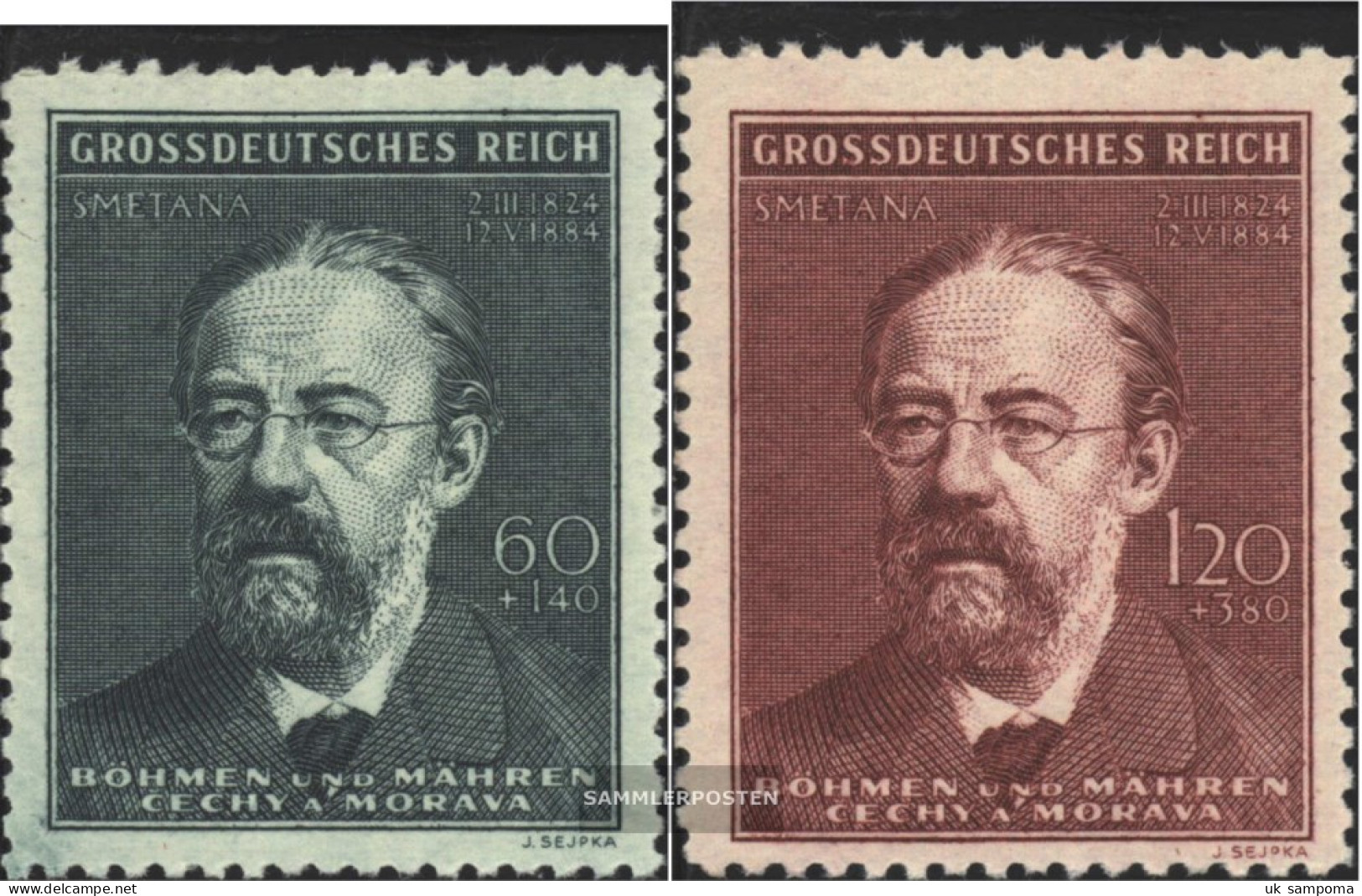 Bohemia And Moravia 138-139 (complete Issue) Unmounted Mint / Never Hinged 1944 Smetana - Unused Stamps