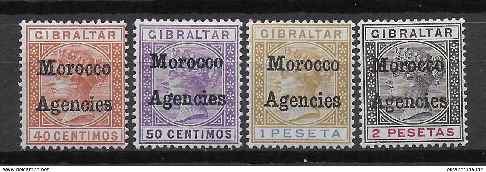 MOROCCO / TANGIER - YVERT N°5/8 * MH - SURCHARGE LOCALE - Morocco Agencies / Tangier (...-1958)