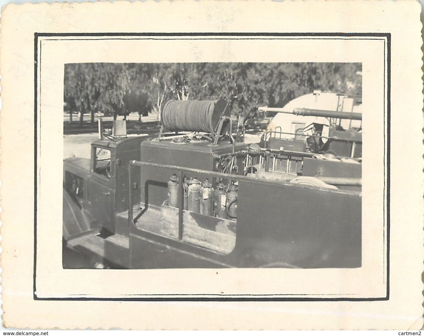 3 PHOTOGRAPHIE : TANKISTE TANK CHAR D'ASSAUT G.T.A POMPIER DE SALEE FOYER MILITAIRE GUERRE R.C.A. - Guerra, Militari