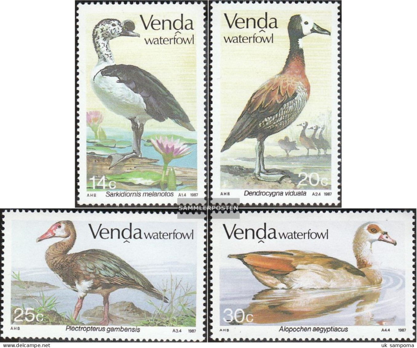 South Africa - Venda 150-153 (complete Issue) Unmounted Mint / Never Hinged 1987 Waterbirds - Venda