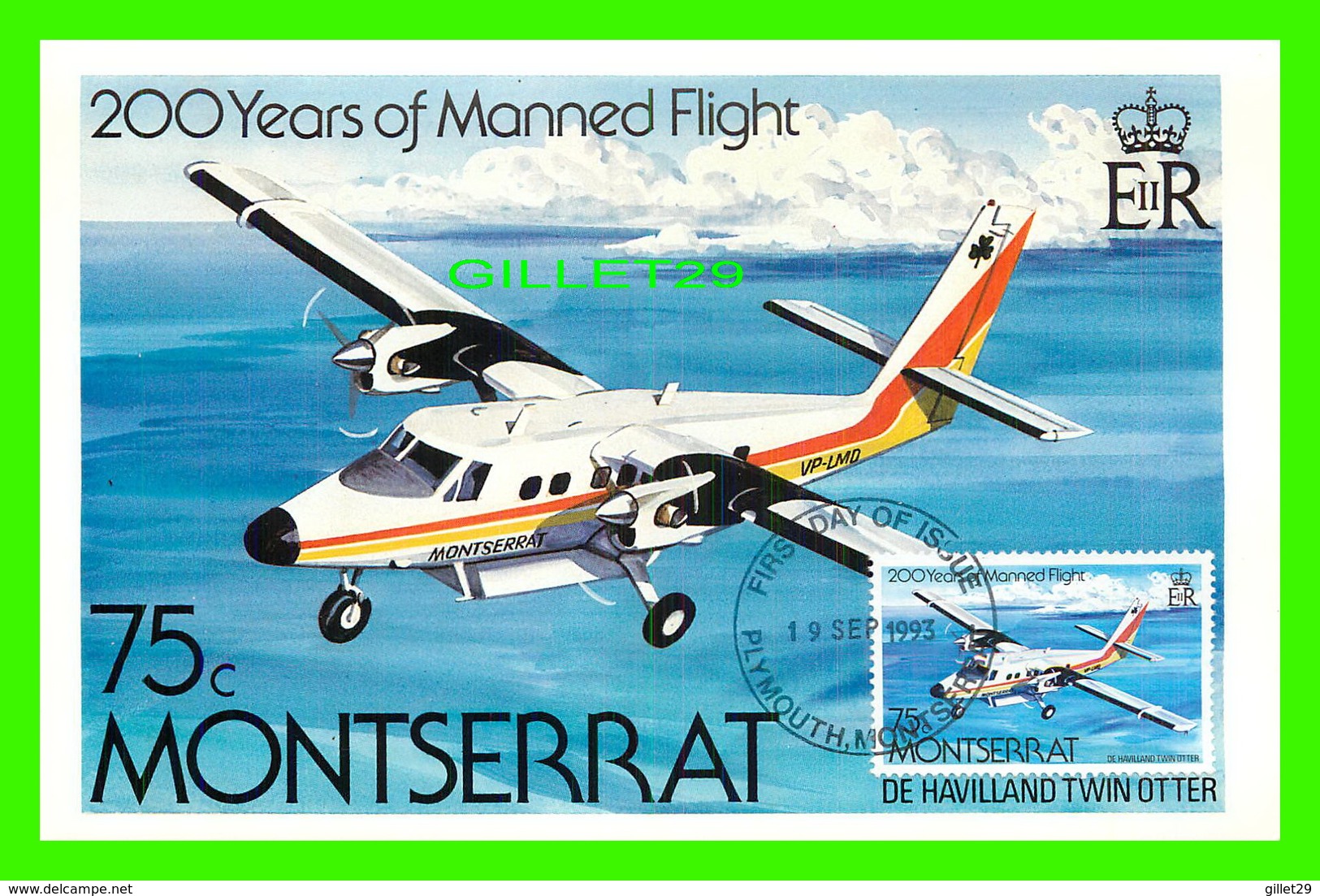 AVIONS - DE HAVILLAND TWIN OTTER - MONTSERRAT, 200 YEARS OF MANNED FLIGHT - - 1914-1918: 1ère Guerre