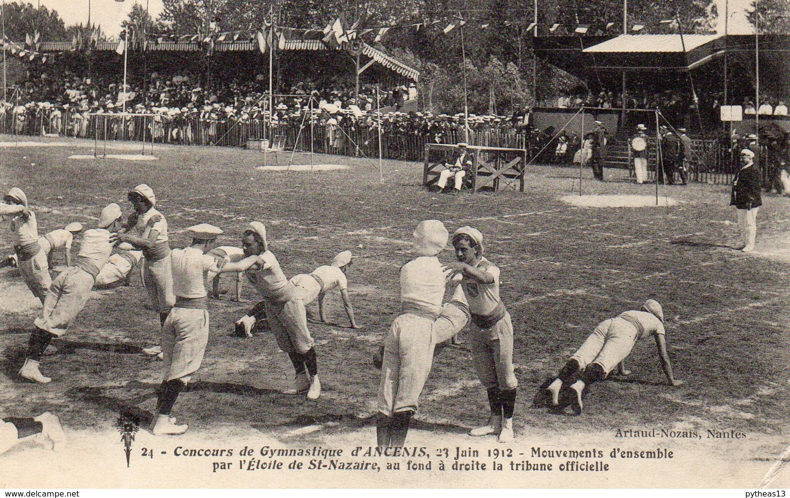 ANCENIS  - Concours De Gymnastique 23 Juin 1912 - Mouvements D'ensemble Par L'Etoile De St Nazaire... - Ancenis