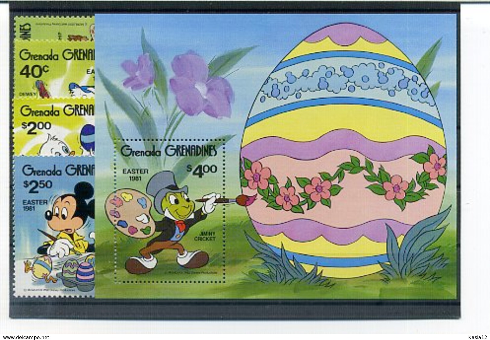 A23293)Disney: Grenada-Grenadinen 437 - 440** + Bl 54** - Disney