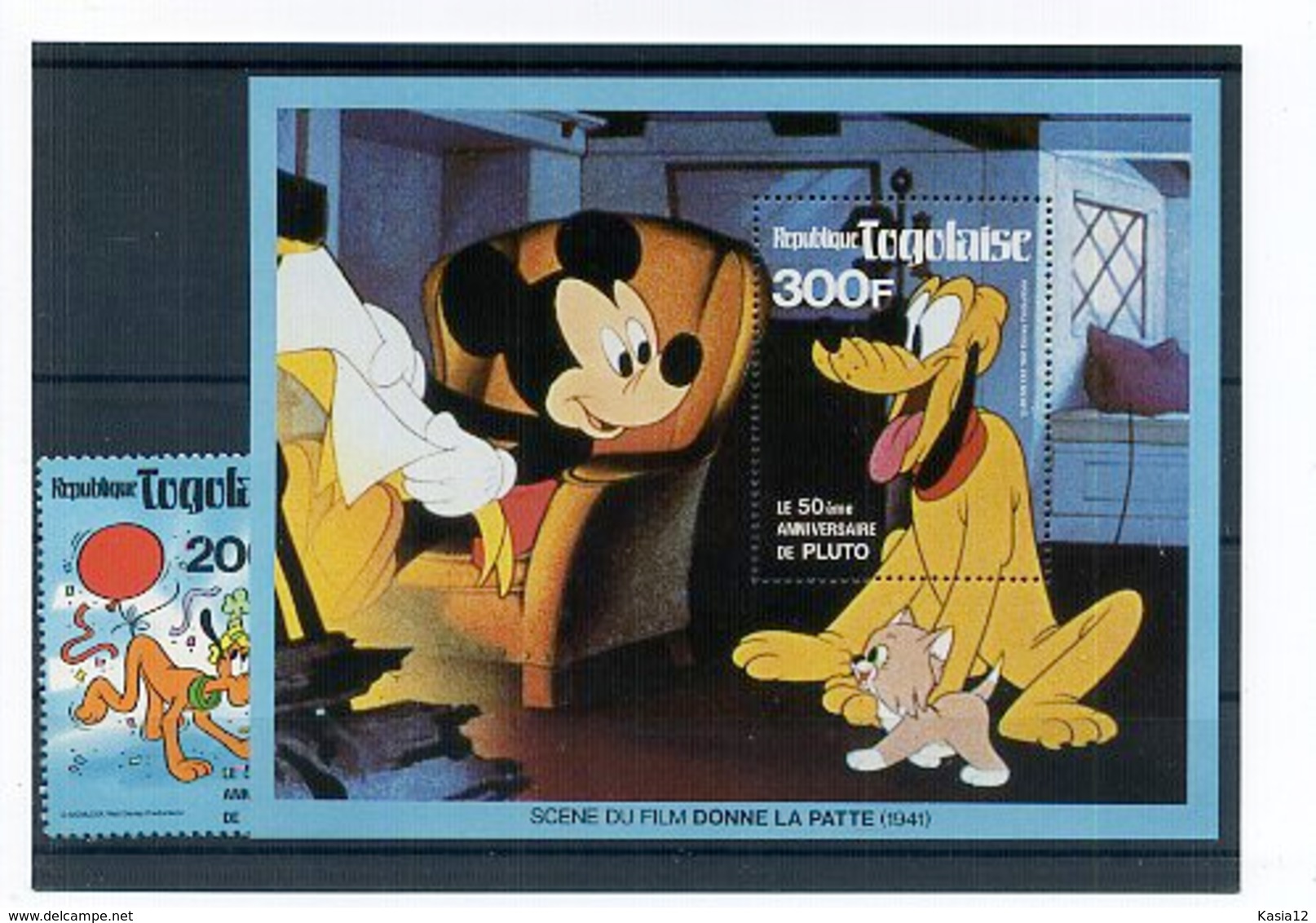 A23308)Disney: Togo 1496** + Bl 166** - Disney