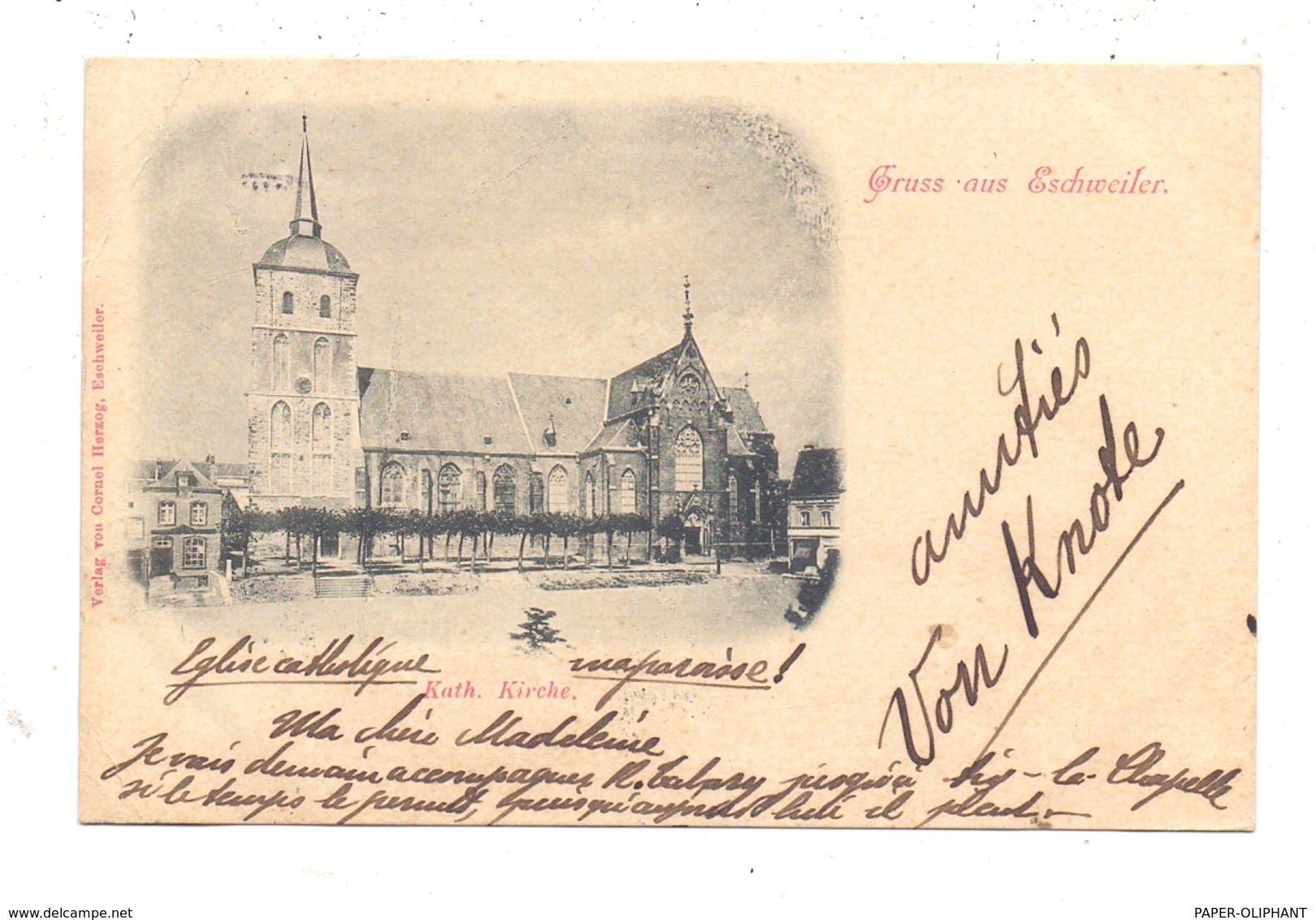 5180 ESCHWEILER, Katholische Kirche, 1903 - Eschweiler