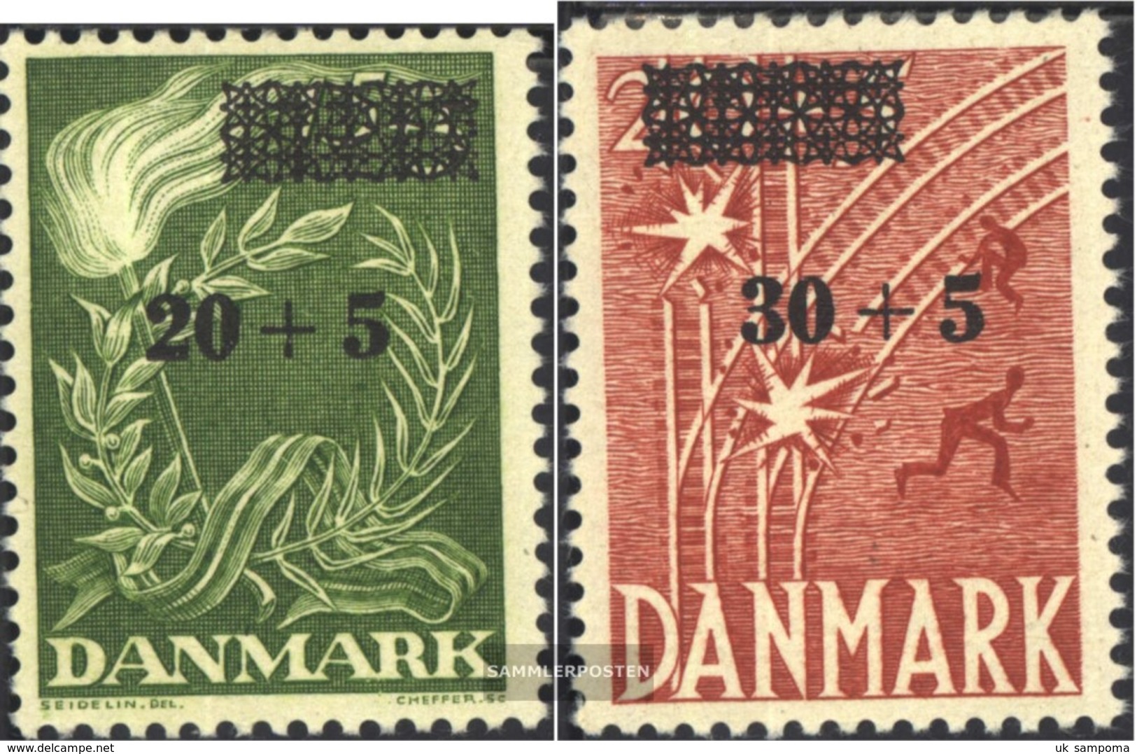 Denmark 353-354 (complete Issue) Fine Used / Cancelled 1955 Freiheitsfonds - Gebraucht