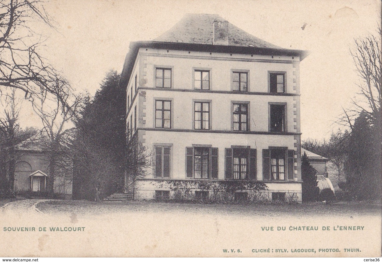 Vue Du Château De L'Ennery Circulée En 1909 - Walcourt