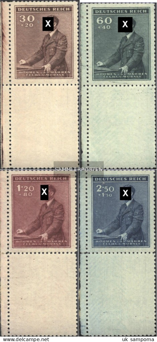 Bohemia And Moravia 85LS-88LS With Blank (complete Issue) Unmounted Mint / Never Hinged 1942 Hitler - Neufs