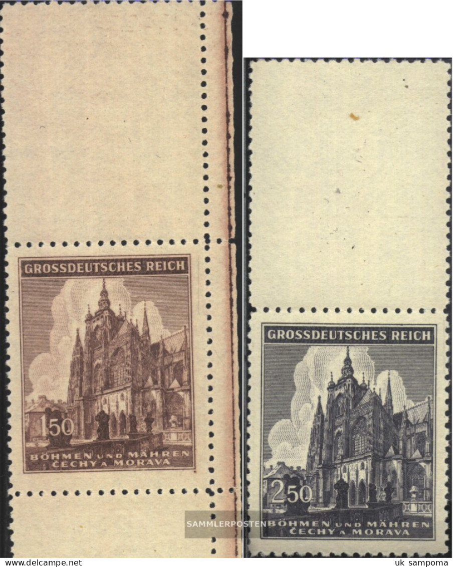 Bohemia And Moravia 140LS-141LS With Blank (complete Issue) Unmounted Mint / Never Hinged 1944 St.-vitus-Dom Prague - Unused Stamps