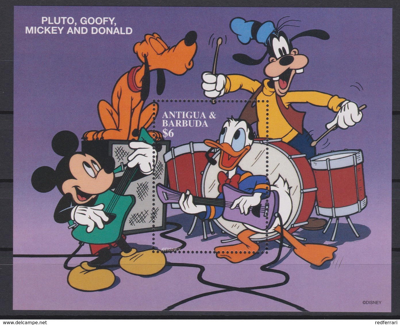 2435  Walt Disney  Antigua & Barbuda - 1997 - Mickey And His Friends Drawings Of Walt Disney Productions . - Disney