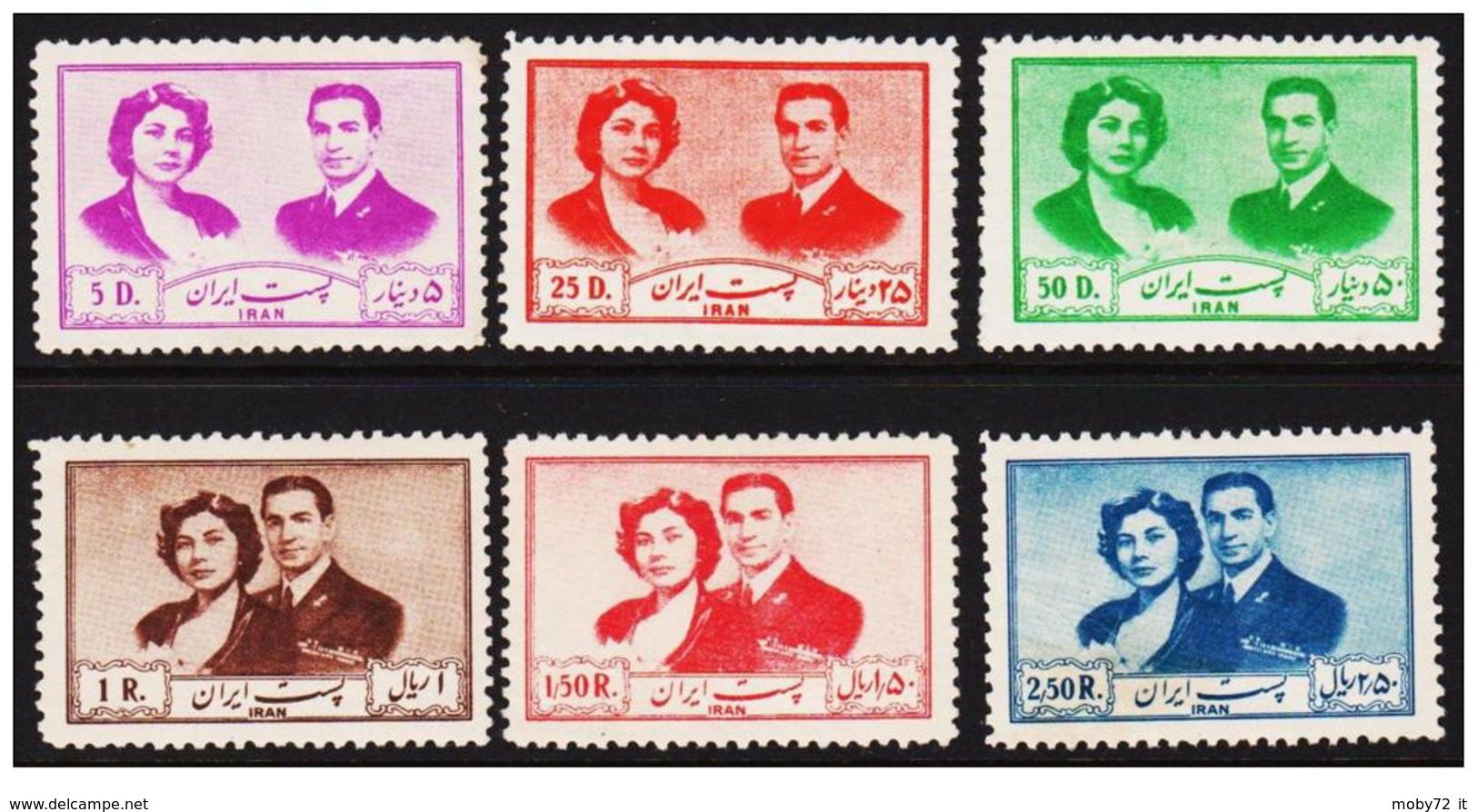 Iran - 1951 - Nuovo/new MH - Coppia Reale - Mi N. 840/45 - Iran