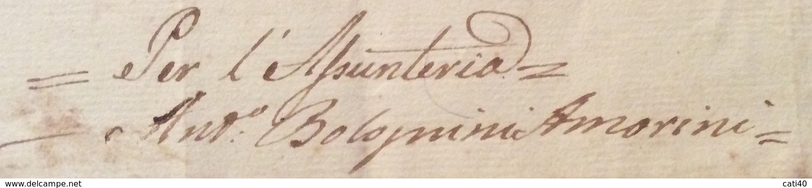 ANTONIO BOLOGNINI AMORINI  LETTERA AUTOGRAFA AL PROF.FRANCESCO ORIOLI IN DATA 2 FEBBRAIO 1824 V.nota - Altri & Non Classificati