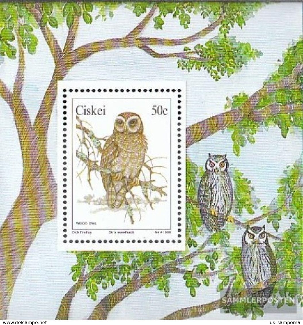 South Africa - Ciskei Block6 (complete Issue) Unmounted Mint / Never Hinged 1991 Owls - Ciskei