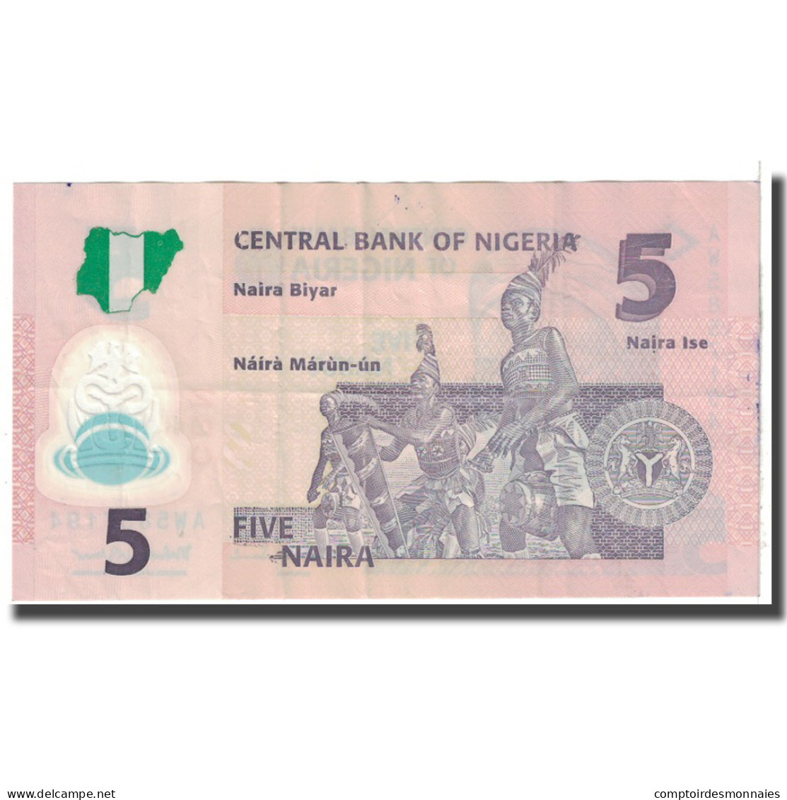 Billet, Nigéria, 5 Naira, 2013, KM:38, TTB - Nigeria