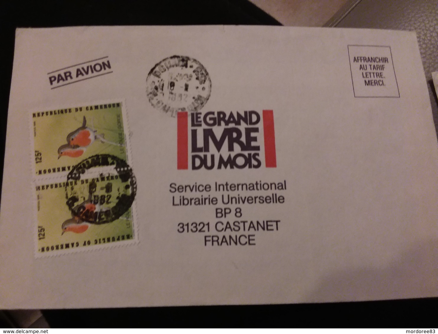 Cameroun. Lettre Douala 1992 Pour Castanet France - Cameroon (1960-...)