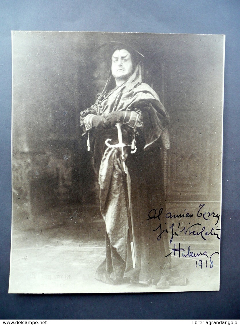 Autografo Luigi Nicoletti Korman Fotografia Havana 1918 Basso Lirica Musica - Altri & Non Classificati